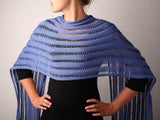 Knit Scarf Beata - Cornflower Blue