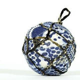 Indigo Blue Textile & Banana Ball Ornament