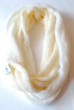 Ivory Wool Triple Loop Scarf