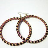 Banana Hoop Earrings - Hot Pink