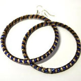 Banana Hoop Earrings - Bright Blue