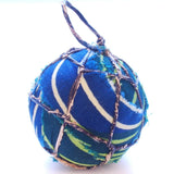 Lime Green Textile and Banana Ball Ornament