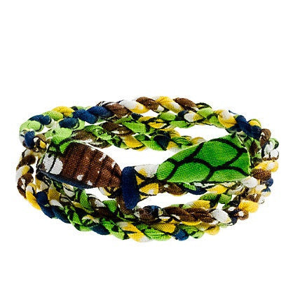 JCrew Cloth Wrap Bracelet - Green