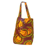 Market Tote Bag - Chocolate & Orange