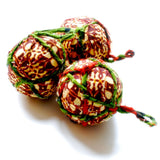 Cocoa & Cream Textile Ball Ornament