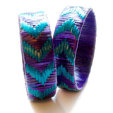 Imfumzo Bangles - Teal & Purple Diagonal